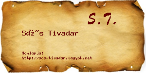 Sós Tivadar névjegykártya