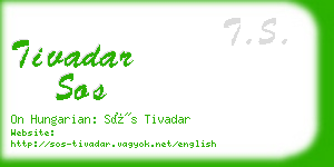 tivadar sos business card